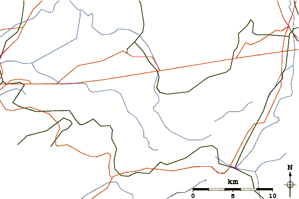 Roads and rivers around Iberger Kugel