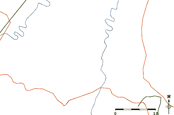 Roads and rivers around Ice Mountain