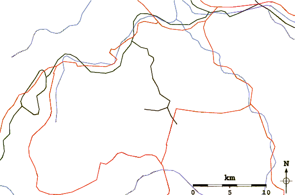 Roads and rivers around Igman