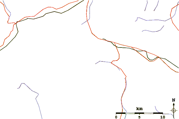 Roads and rivers around Il Madone