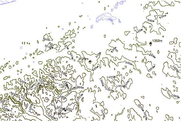 Mountain peaks around Ilfjellet