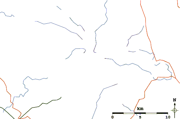 Roads and rivers around Ill Crag