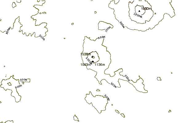 Mountain peaks around Ilyinsky (volcano)