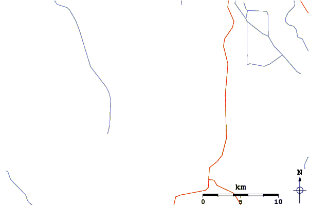 Roads and rivers around Imagination Peak