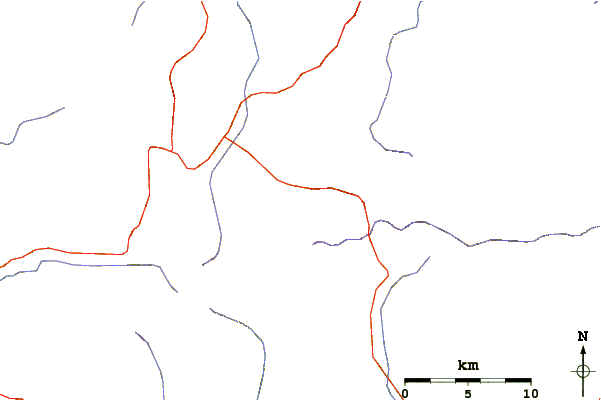 Roads and rivers around Imaradene