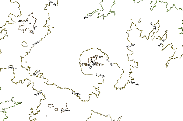 Mountain peaks around Imbabura Volcano