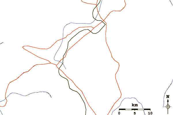 Roads and rivers around Imbabura Volcano