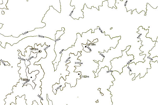 Mountain peaks around Imp Mountain