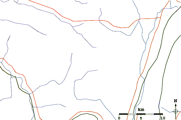 Roads and rivers around Indian Head Mountain (New York)