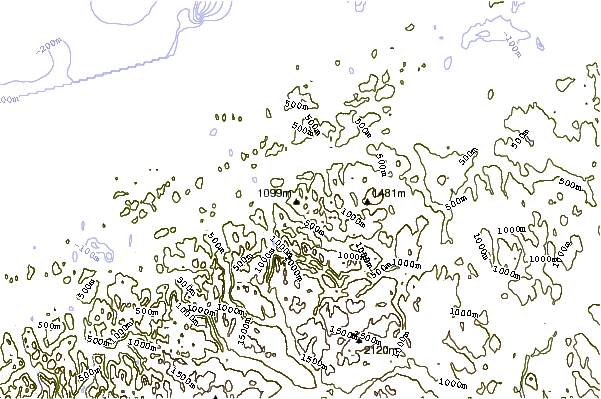 Mountain peaks around Indre Sula