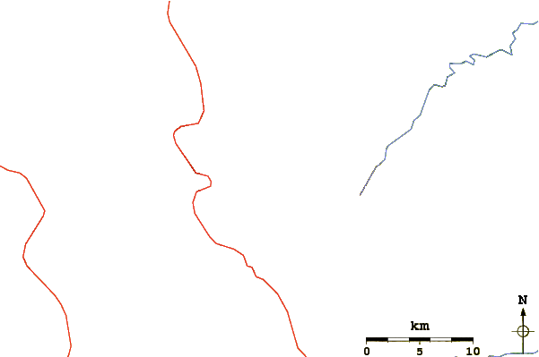 Roads and rivers around Infiernillo