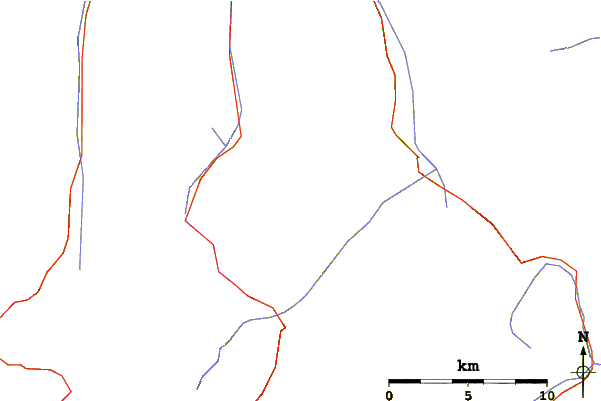 Roads and rivers around Innere Schwarze Schneid