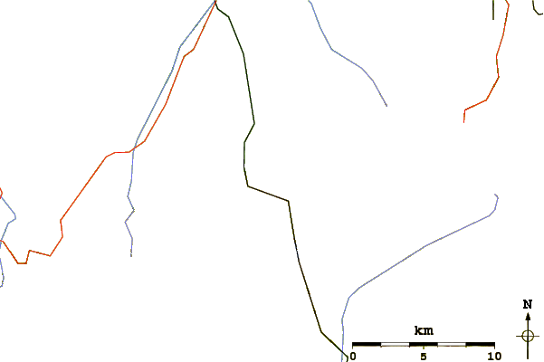 Roads and rivers around Innerer Fisistock