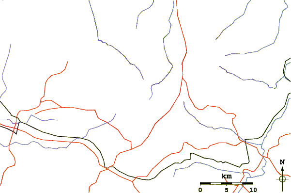 Roads and rivers around Irazu