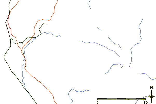 Roads and rivers around Iron Crag