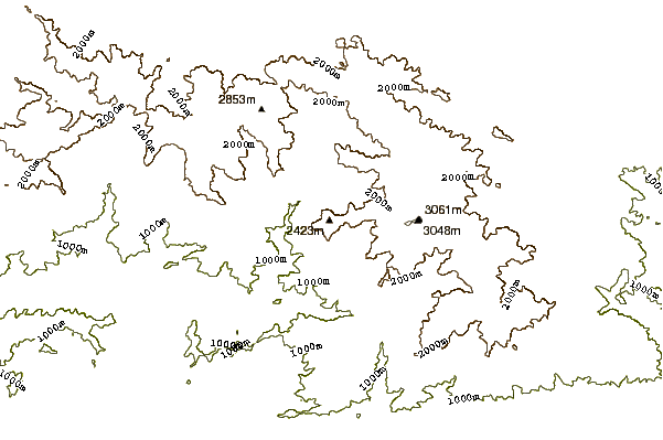 Mountain peaks around Iron Mountain