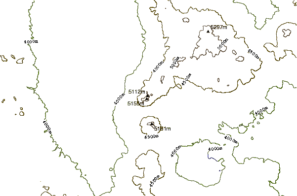 Mountain peaks around Irruputuncu