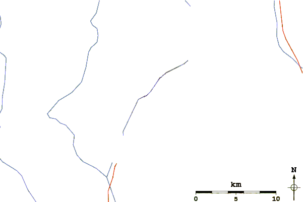 Roads and rivers around Ishpatina Ridge