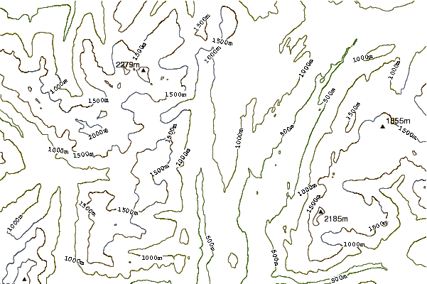 Mountain peaks around Iskut-unuk River Cones