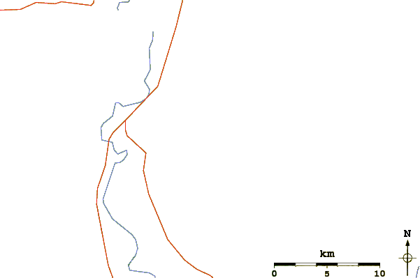 Roads and rivers around Island Park Caldera