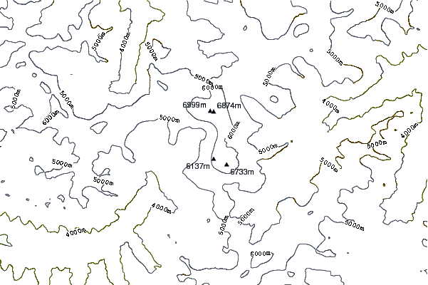 Mountain peaks around Ismoil Somoni Peak