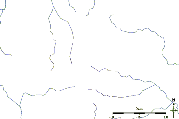 Roads and rivers around Itcha Mountain