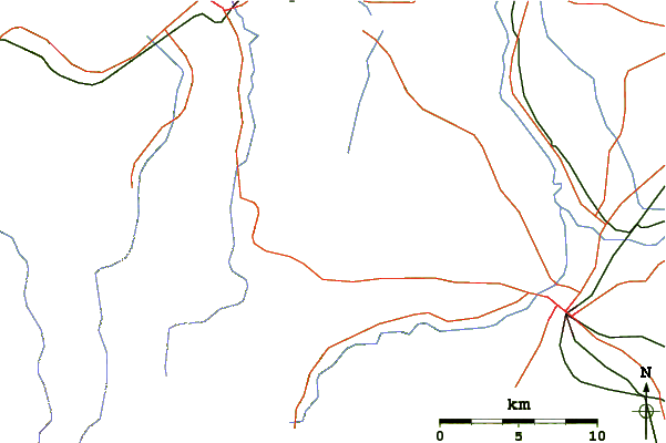 Roads and rivers around Iwaki