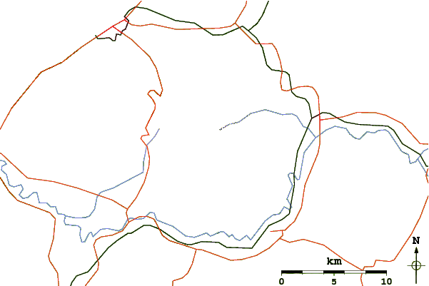 Roads and rivers around Iwaonupuri