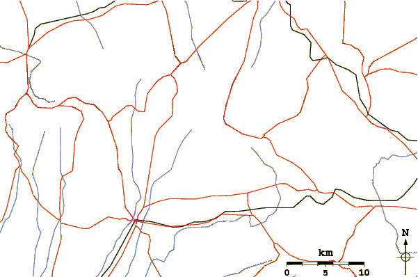 Roads and rivers around Izalco (volcano)