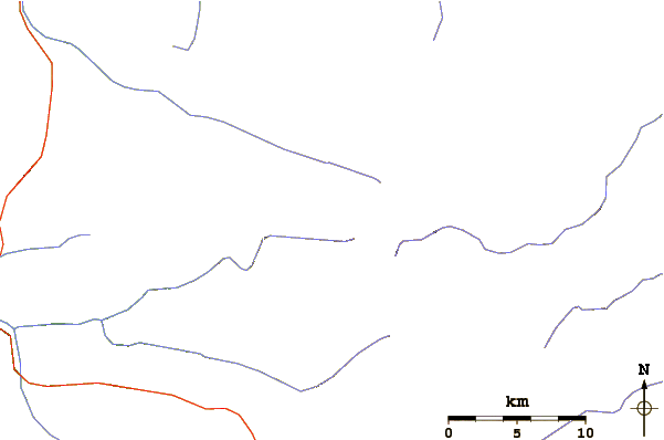 Roads and rivers around Jabal Umm ad Dami