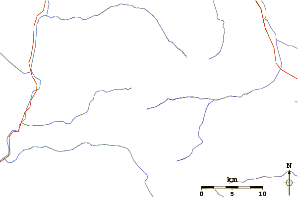 Roads and rivers around Jabal al-Lawz