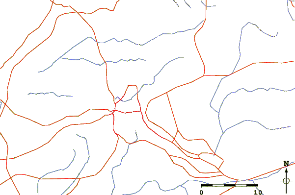 Roads and rivers around Jabal al-Nour