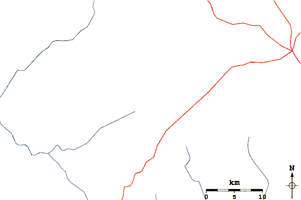 Roads and rivers around Jabal an Nabi Shu'ayb