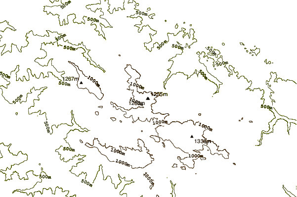 Mountain peaks around Jablanik