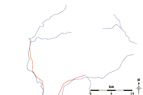 Roads and rivers around Jack's Jump