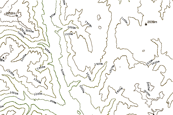 Mountain peaks around Jackass Mountain