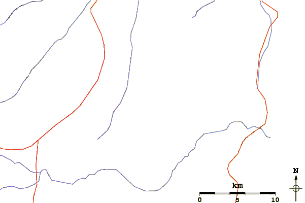 Roads and rivers around Jackies Butte