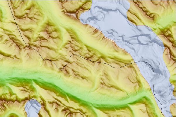 Surf breaks located close to Jackpine Mountain