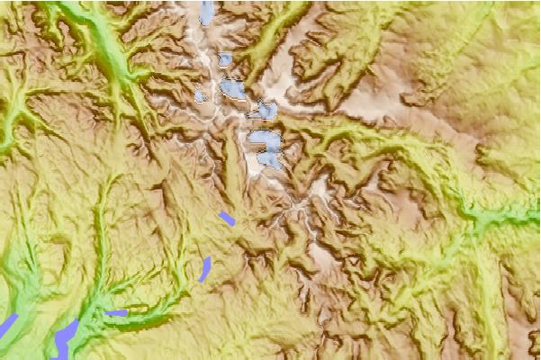 Surf breaks located close to Jackson Peak (Fremont County, Wyoming)