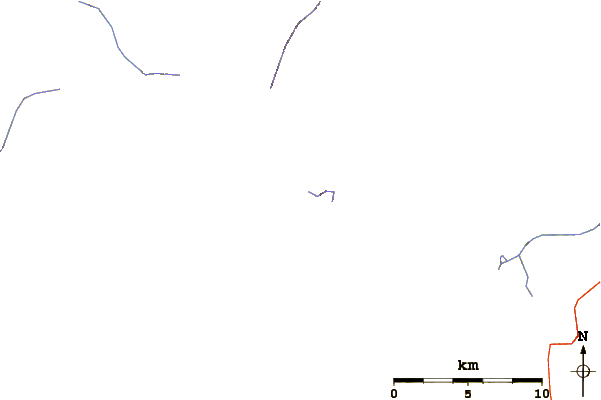 Roads and rivers around Jackson Peak (Fremont County, Wyoming)