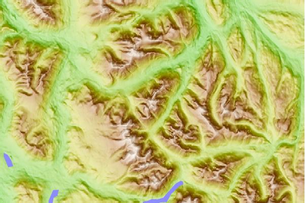 Surf breaks located close to Jagged Mountain
