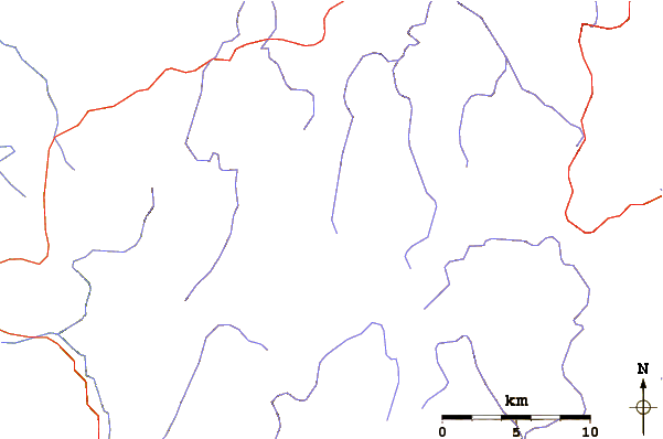 Roads and rivers around Jagungal