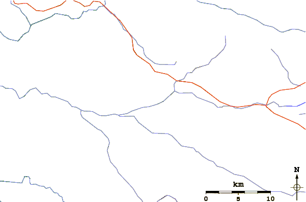 Roads and rivers around Jahanbin-na