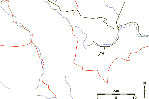 Roads and rivers around Jahorina