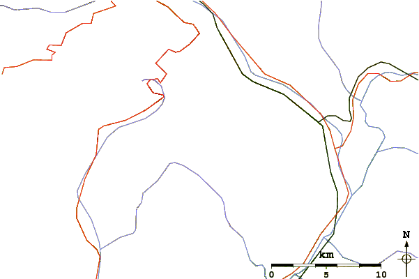 Roads and rivers around Jakobsspitze