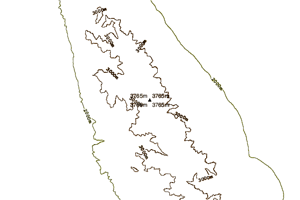 Mountain peaks around Jargalant Hairhan