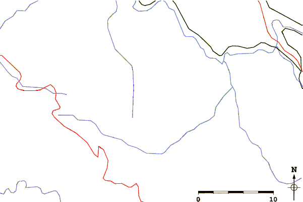 Roads and rivers around Javorje (Serbia)