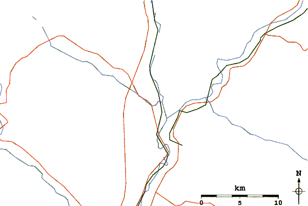 Roads and rivers around Jay Peak