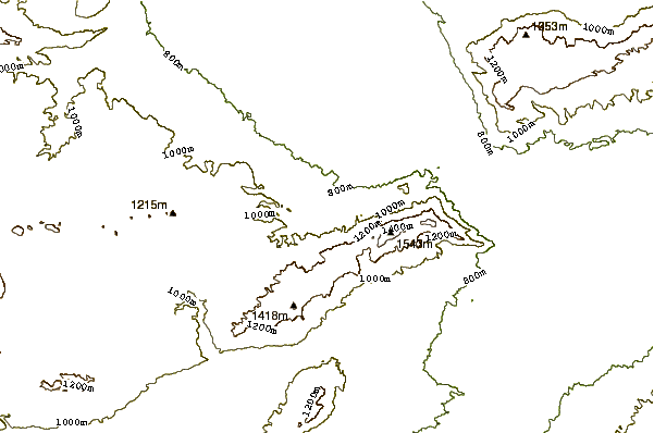 Mountain peaks around Jebel Chaambi