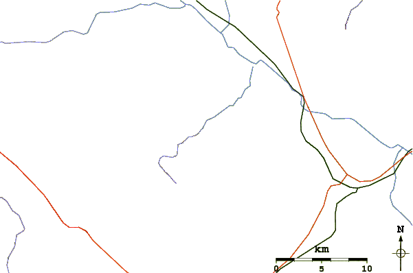 Roads and rivers around Jebel Chaambi